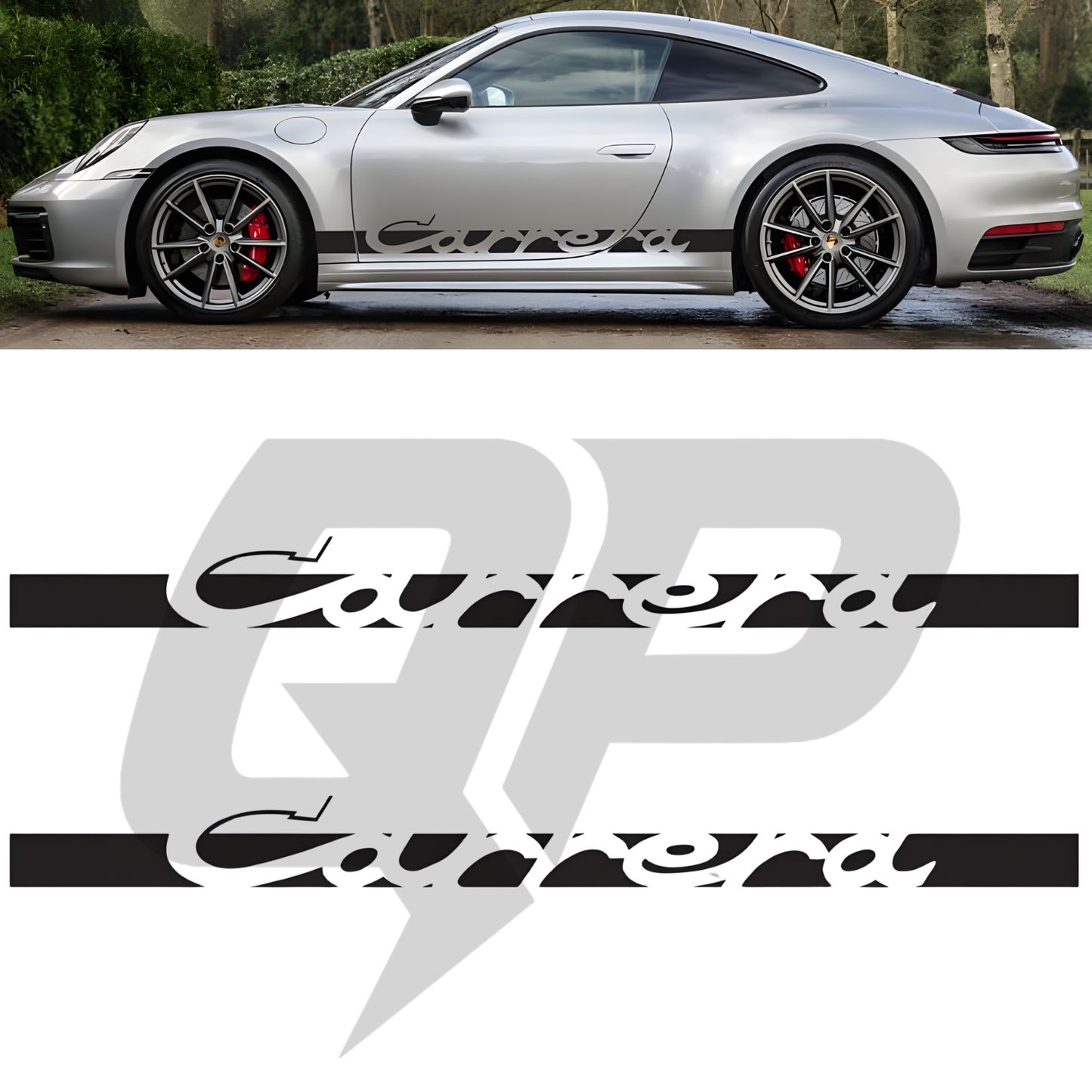 Porsche Classic Carrera 992 Side Script Decals - 911 Turbo Dakar 911R | Premium Vinyl